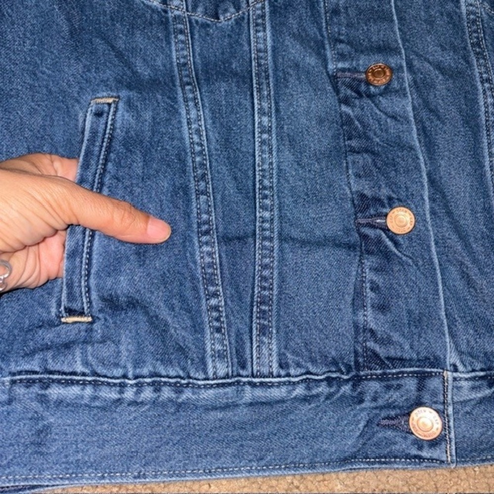 Gap Doen Denim Jacket Barrel Balloon Sleeve Medium Indigo Blue Medium - Picture 5 of 11
